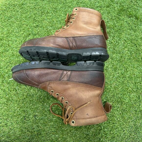 Polo Ralph Lauren Burson Duck Leather Lace Up‎ Boots Mens Size 10 D Brown main image 6